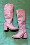 High Heel Boots Crocco Lila
