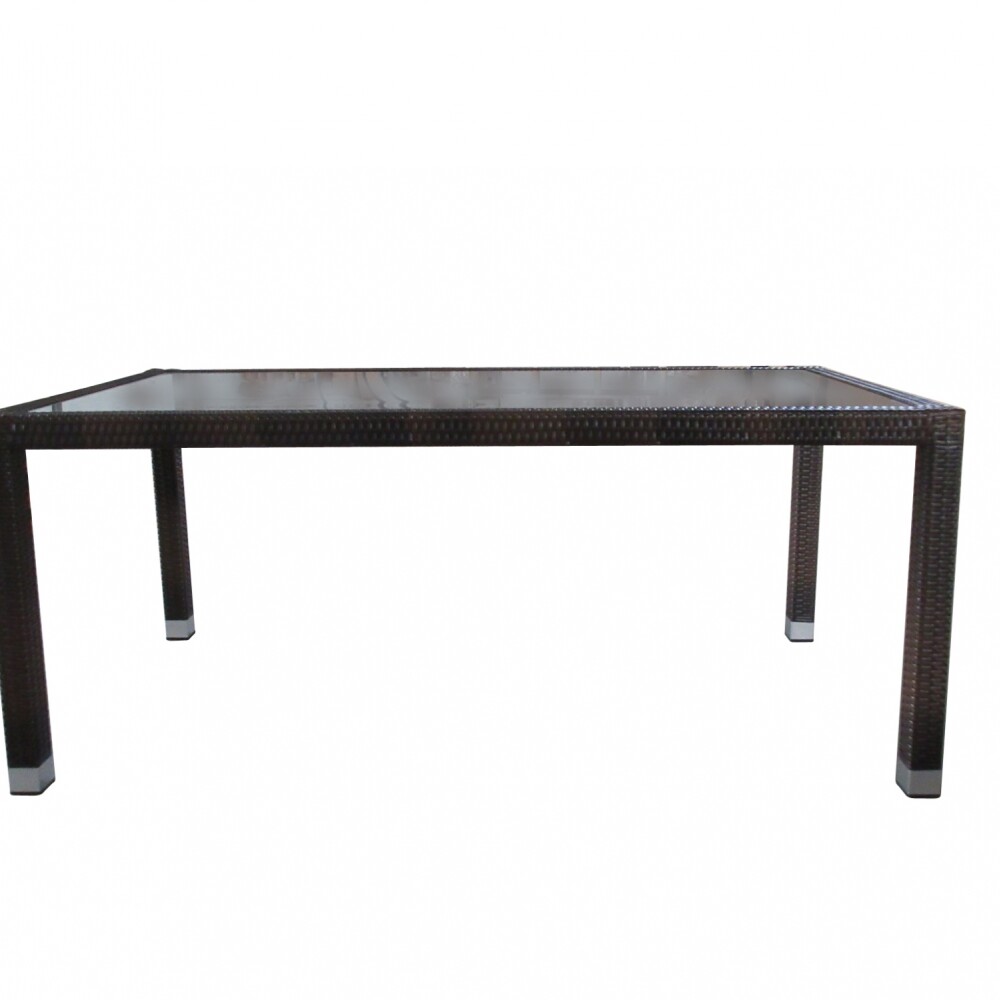 Mesa Jardín Aluminio Simil Rattán C/cristal Templado!!! Mesa Jardín Aluminio Simil Rattán C/cristal Templado!!!