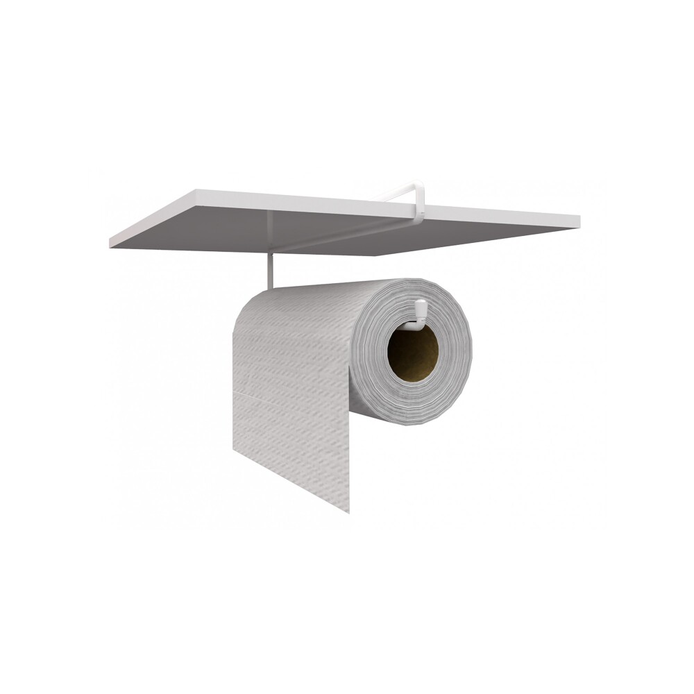 SOPORTE PAPEL COCINA ACERO BLANCO ACERO