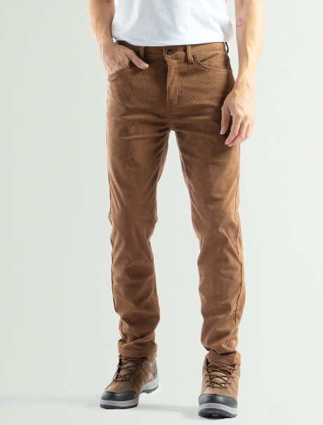 Pantalon de Pana Clasico Velvet Largo 32 Camel