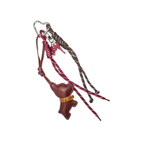 Llavero con accesorios Perrito Bulldog Marron