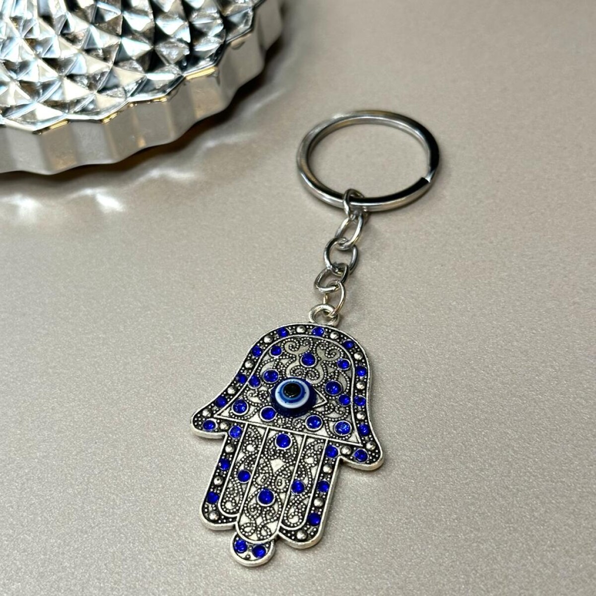 Llavero De Ojo Turco Metálico 11cm 