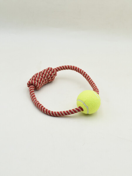 JUGUETE DE CUERDA C/PELOTA 45CM ROJO