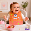 Babero De Plastico Con Bolsillo Pack X3 Surtido Surtido nena
