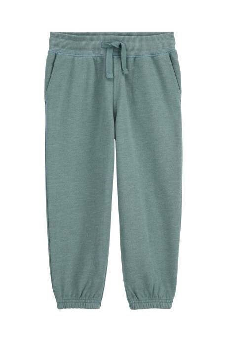 Pantalón deportivo de algodón, con logo, verde. Talles 2-5T Sin color