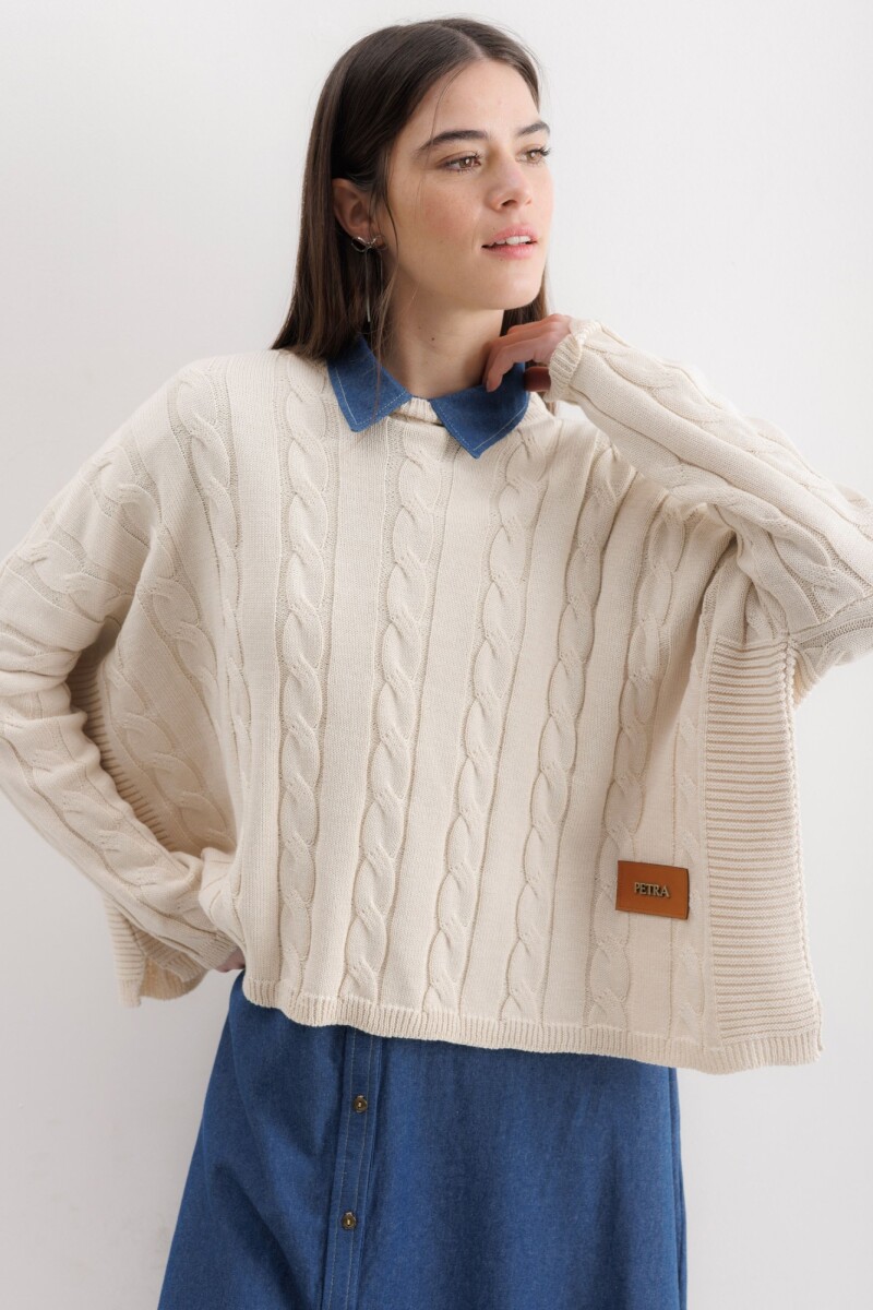 Sweater Oceano Crop Crudo