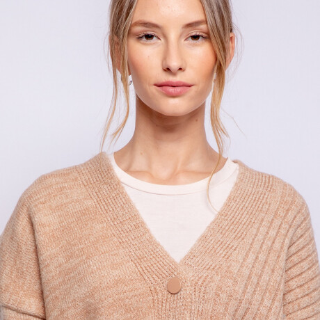 CARDIGAN SARDINIA Beige Oscuro