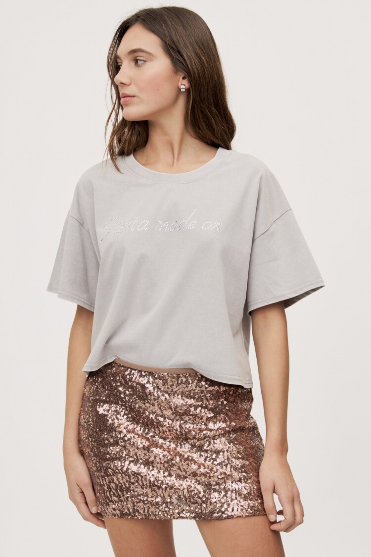 REMERA FIESTA Gris Claro