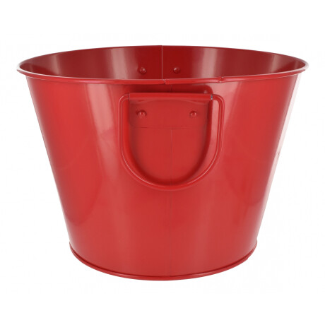Balde de metal rojo con asas para botellas 24x15.5cm Balde de metal rojo con asas para botellas 24x15.5cm