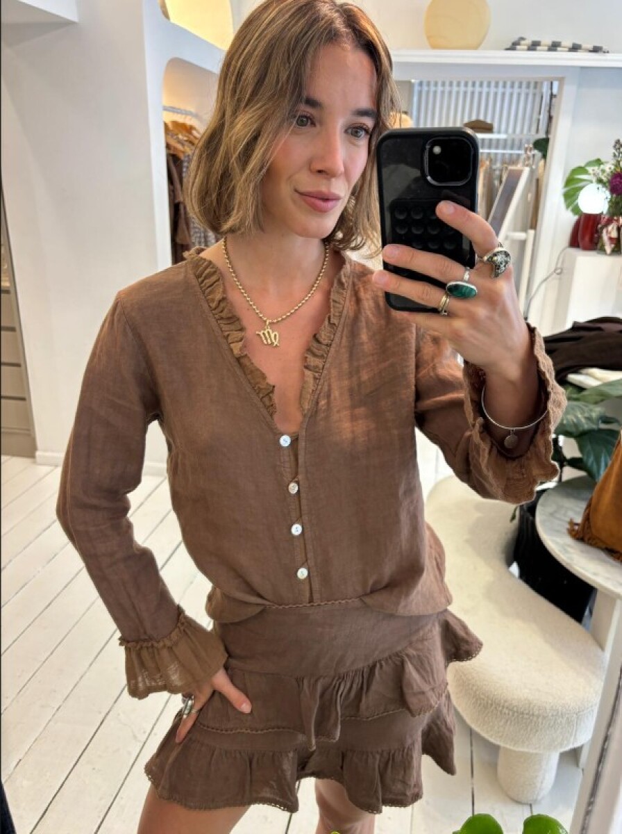 Blusa Kenia - Chocolate 