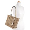 Tote Quincie 3 Compartment Mocha Logo/beige
