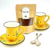 Set de café para dos personas cerámica Naranja