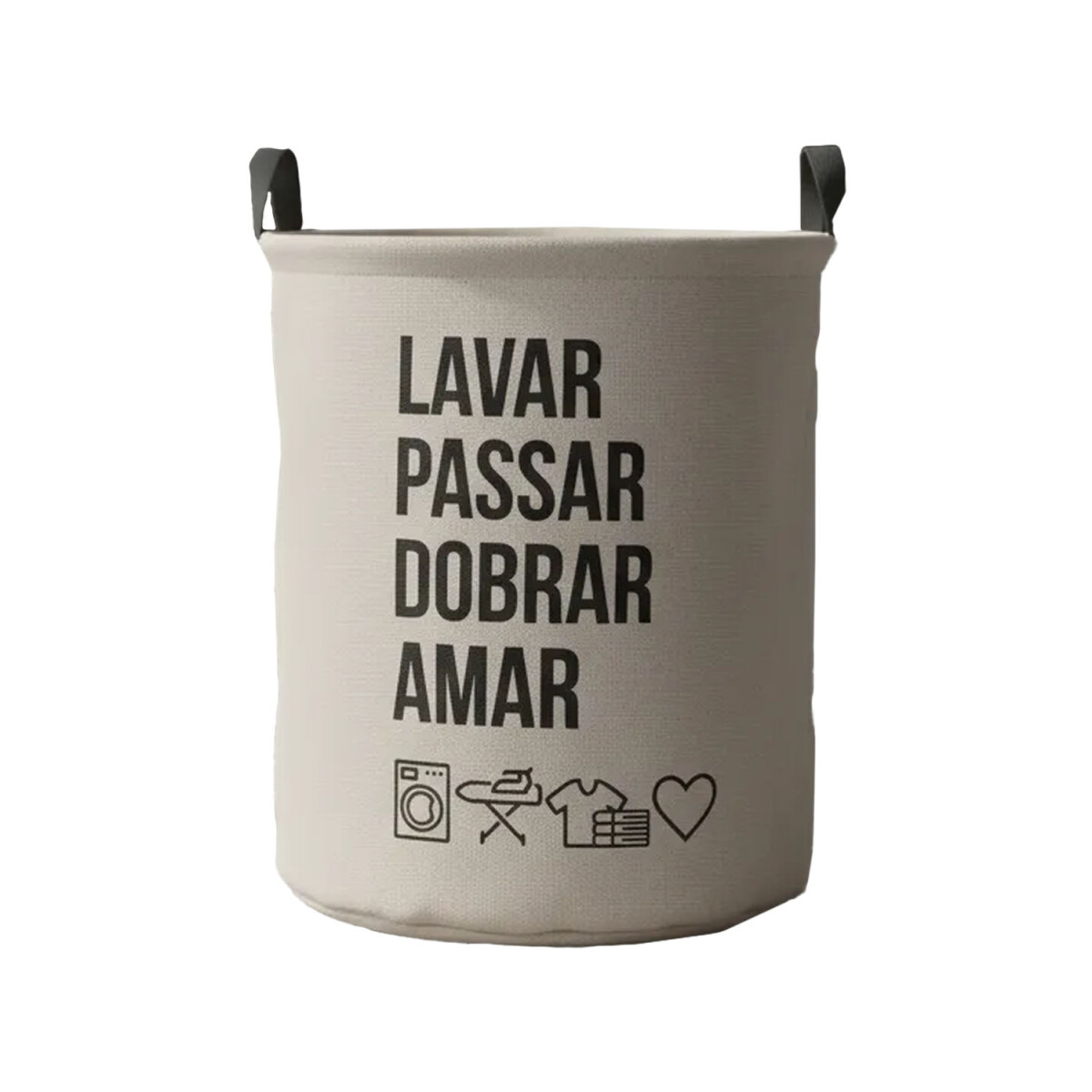 Bolsa Cesta Organizadora Plegable para Lavandería Hogar - Beige 