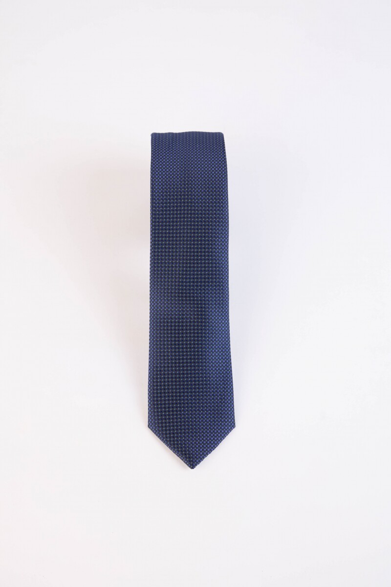 Corbata Microfibra - Azul Cuadros 