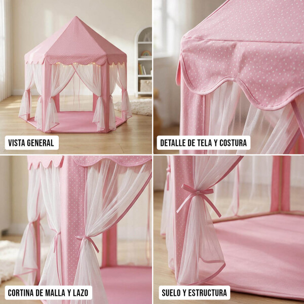 Carpa Casita Infantil Tipi Casa Para Niños Plegable Castillo Con Cortinas Imback Color Rosa Carpa Casita Infantil Tipi Casa Para Niños Plegable Castillo Con Cortinas Imback Color Rosa
