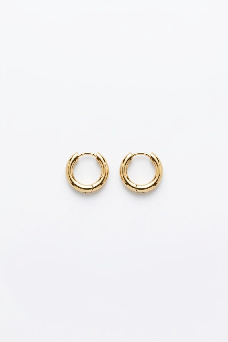 Aros acero grueso extra small dorado