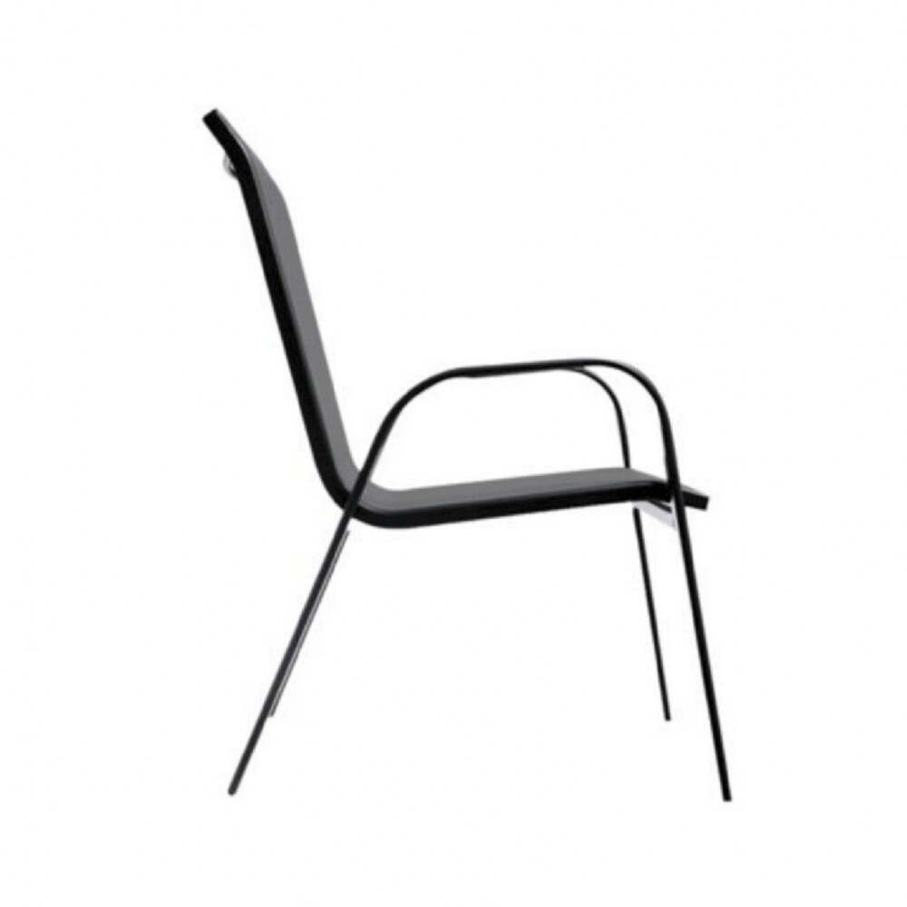 Silla de Jardín Textilina y Acero Apilable Gris