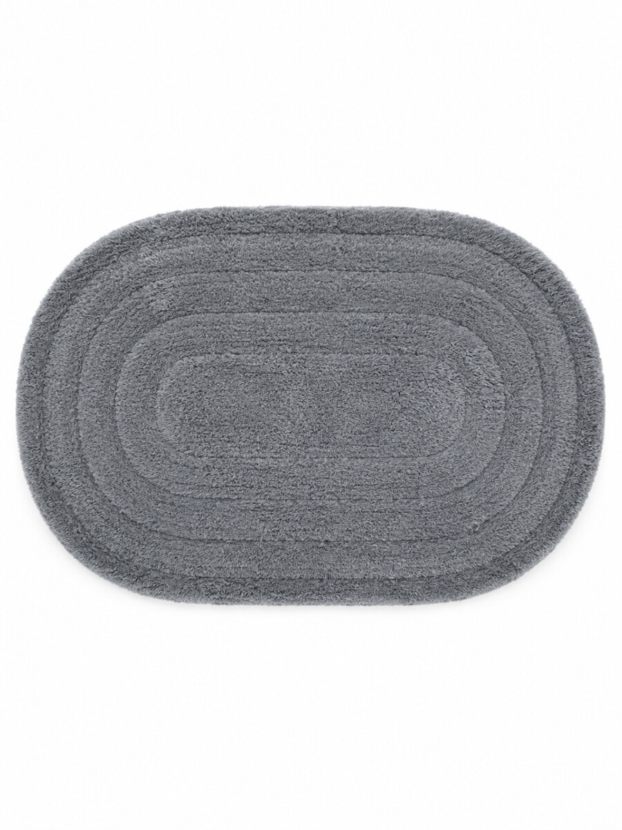 ALFOMBRA DE BAÑO OVAL COTTON - GRIS 