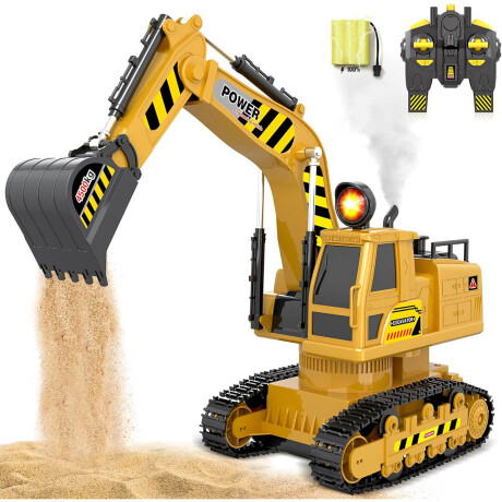 Excavadora A Control Remoto Con Humo Y Luces Vehículo Jug020016