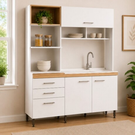 KIT COCINA COMP. ISIS 1,86 X 2,13 X 52 MIEL /BLANCO KIT COCINA COMP. ISIS 1,86 X 2,13 X 52 MIEL /BLANCO