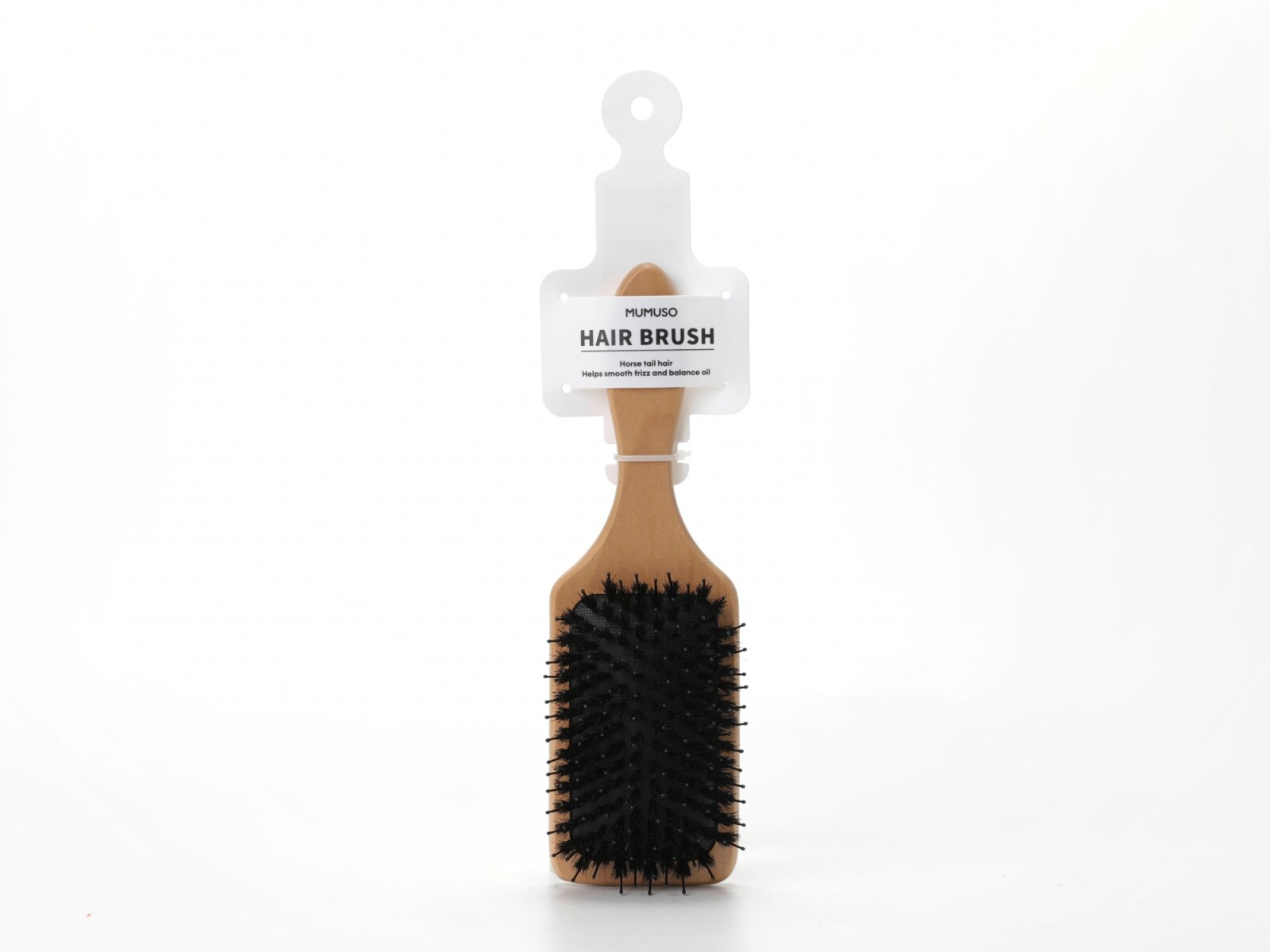 CEPILLO DE PELO RECTANGULAR DE MADERA (PELO DE COLA DE CABALLO) 