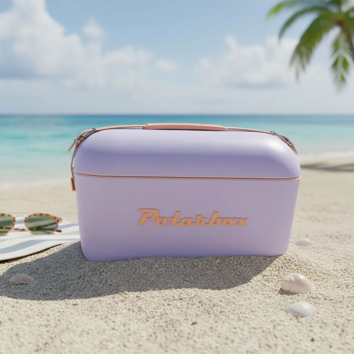 Conservadora Térmica Retro 12L Polarbox Playa Camping Viajes - Malva/naranja 