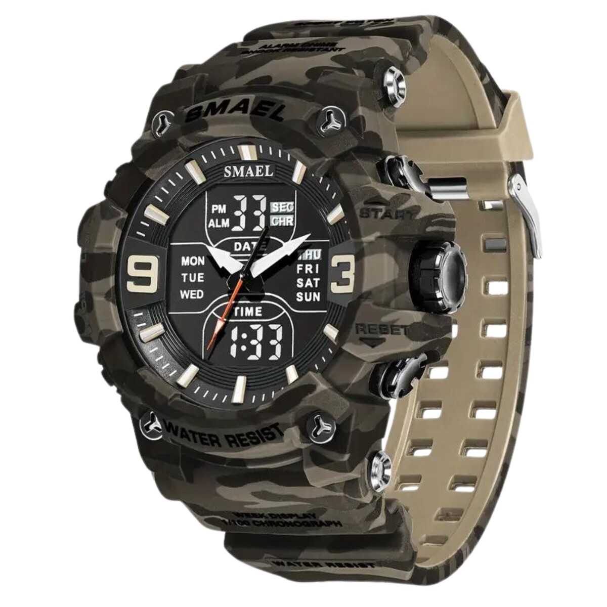 Reloj táctico multifuncional SL8049 SMAEL - Caqui 