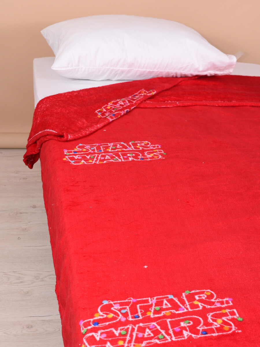 MANTA ESTAMPADA QUEEN 200X230 CM - ROJO 