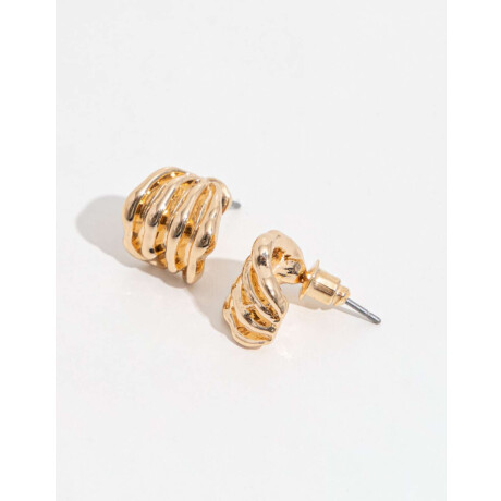 Aros De Metal Orgánico Dorado