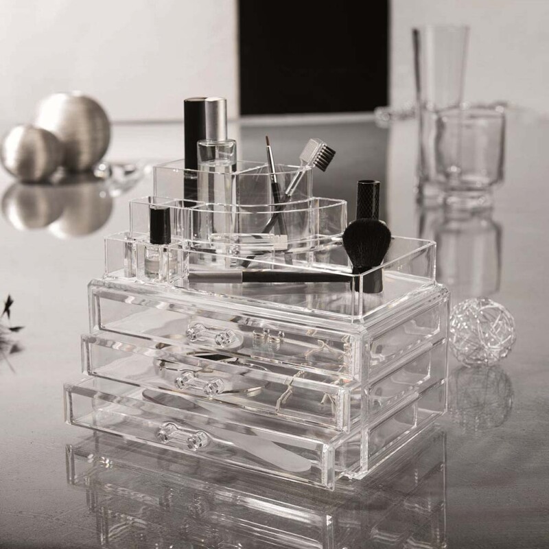 ORGANIZADOR COSMETICOS C/CAJONES 24X15XH18.7CM ORGANIZADOR COSMETICOS C/CAJONES 24X15XH18.7CM