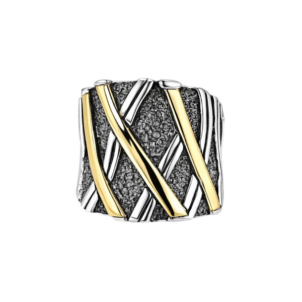 Anillo Tiras-Plata y Oro-Sin Piedra-AN5034 sinpiedra