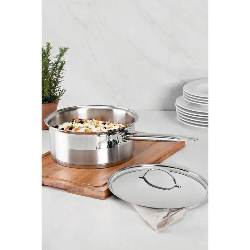 CACEROLA DE ACERO INOXIDABLE CON MANGO 1.4lts - TRAMONTINA - 62621/160 CACEROLA DE ACERO INOXIDABLE CON MANGO 1.4lts - TRAMONTINA - 62621/160