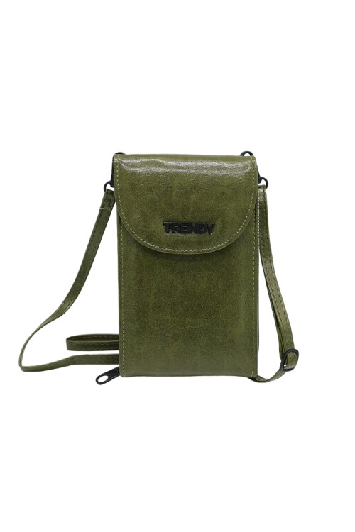 Billetera con correa desmontable Verde