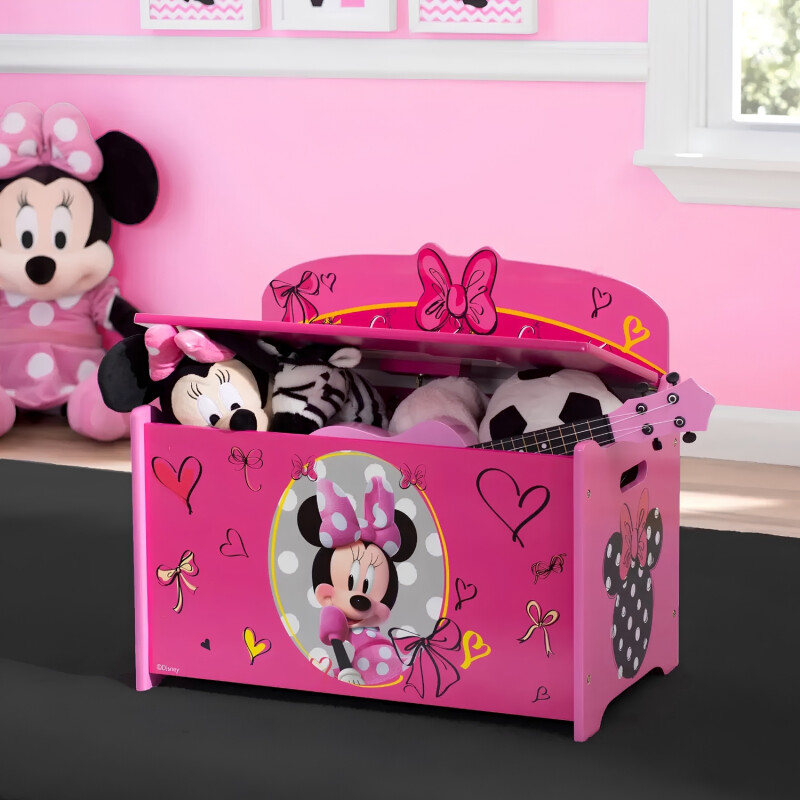 Baúl en madera Infantil para juguetes Disney Minnie Mouse Baúl en madera Infantil para juguetes Disney Minnie Mouse
