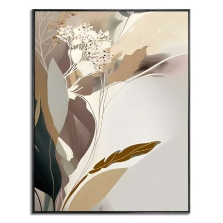 Cuadro Canvas 40X50Cm Marco Flor Abstracta