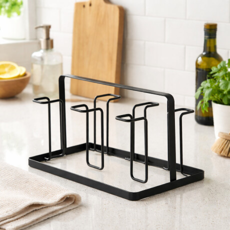 ESCURRIDOR VASOS New York NEGRO