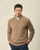 Buzo Lambswool Medio Cierre Vison