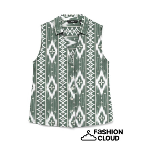 VMMYMILO SL V-NECK SHIRT WVN GA Laurel Wreath