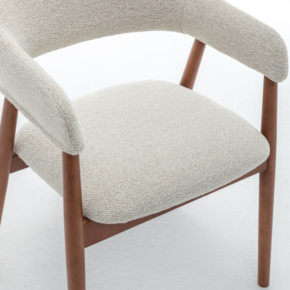 BUTACA DE COMEDOR MADERA NATURAL-BEIGE MARINA