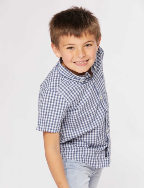 CAMISA A CUADROS Azul