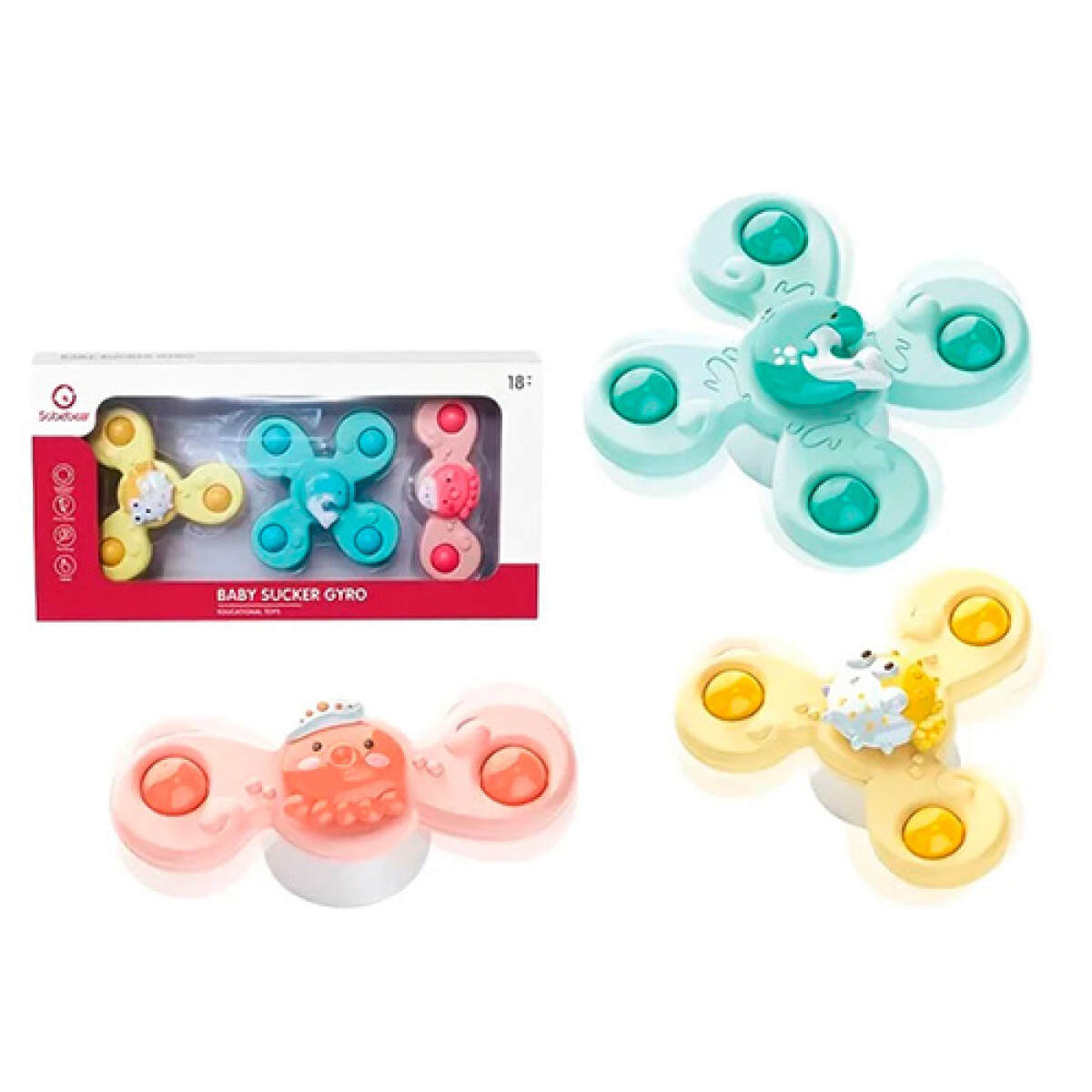 Spinner de Juguete Gyro para bebé - 3 Juguetes para bebés con