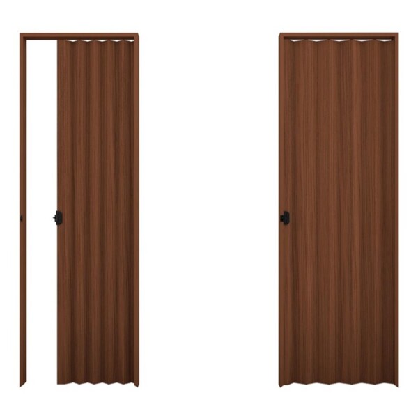 PUERTA PLEGABLE PVC COLOR MOGNO - 80x210 CM Puerta Plegable Pvc Color Mogno - 80x210 Cm