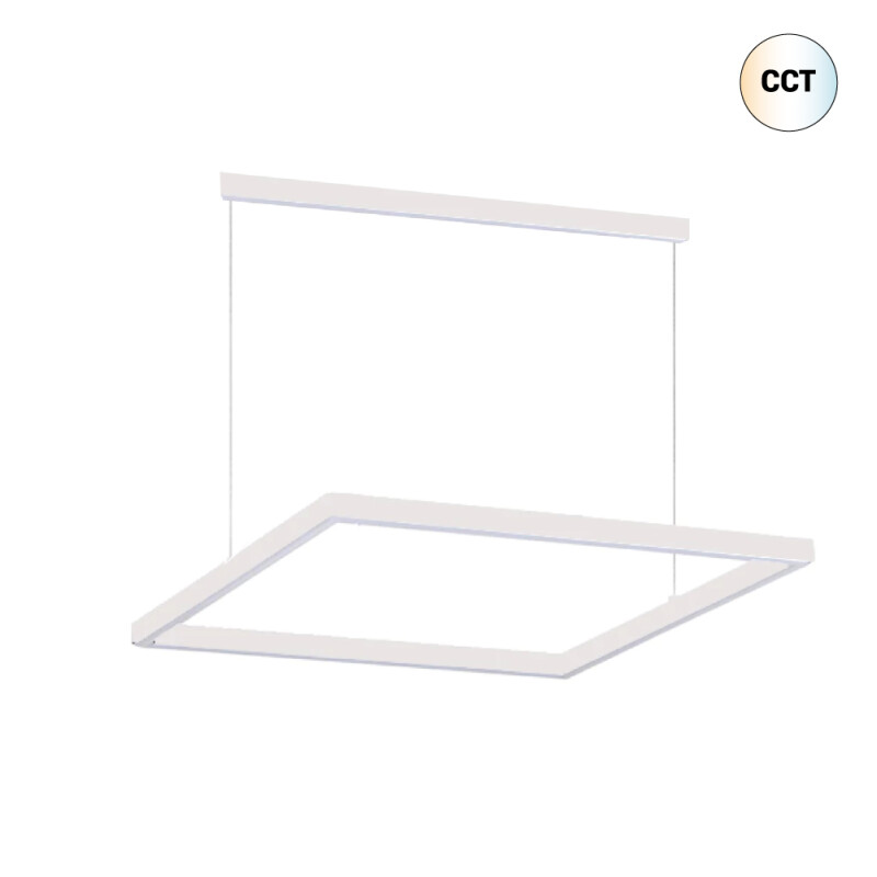 PANEL LED COLGANTE CUADRADO ZURICH I Colgante LED Cuadrado Zurich I 60 cm Blanco