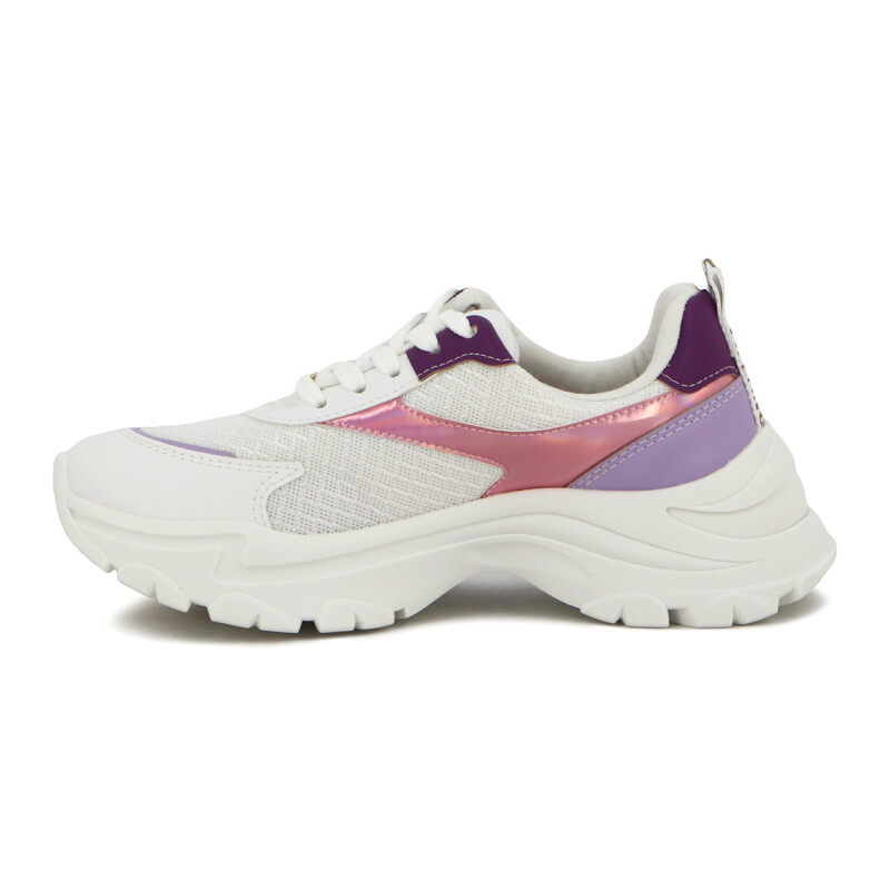 Vizzano Deportivo Casual Acordonado Femenino Blanco-violeta