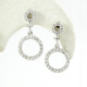 Caravanas Oro Blanco 18K Y Brillantes Caravanas Oro Blanco 18K Y Brillantes