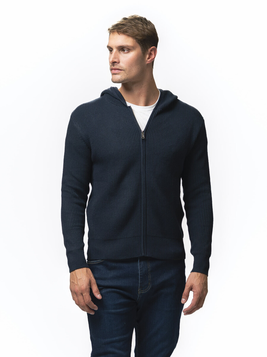 Campera Tejida con Capucha TRENTO - Marino 