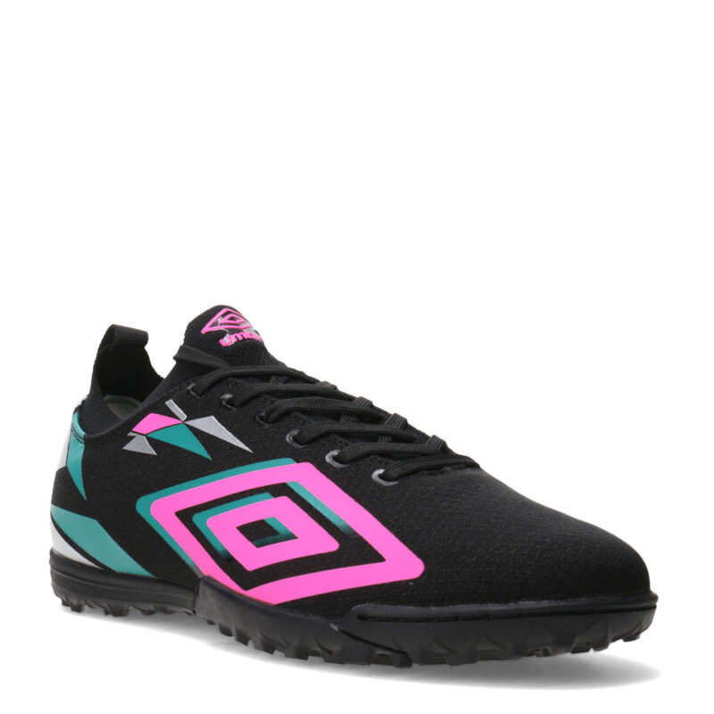Championes de Fútbol Hombre Umbro Hit Tf Negro - Fucsia - Celeste