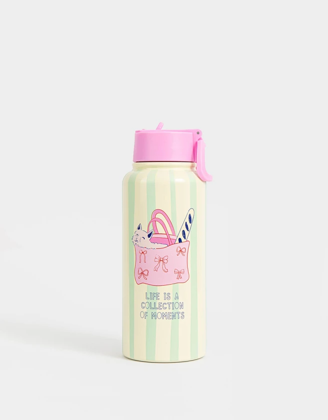 Accesorios Cocina Perrito Botella De Acero De 1 Litro Estampada Con Pico Revatible - Combinacion Multicolor