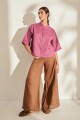 PANTALON WIDE XL LINEN SS27 Kaki