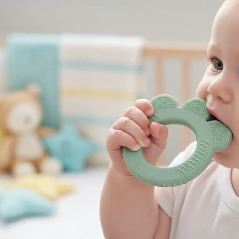 Mordillo silicona KIKKABOO sage mint